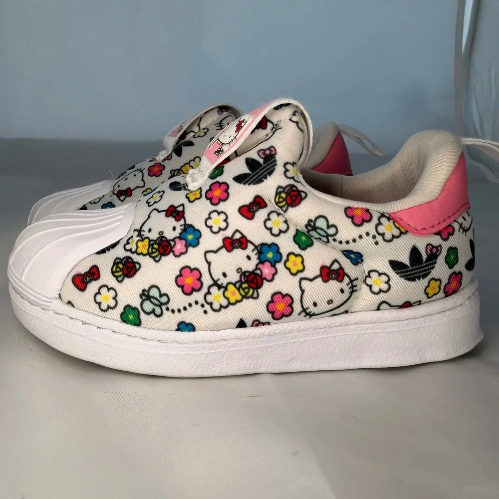 Adidas Superstar 360 Hello Kitty Toddler 7K Slip On White Pink Floral IG5668